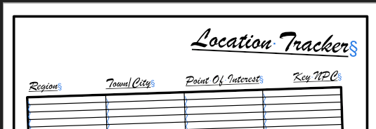 Printable RPG Journal Pages